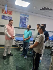 CM Dhami Visit AIIMS