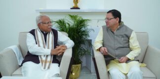 CM Dhami Meet Manohar Lal Khattar